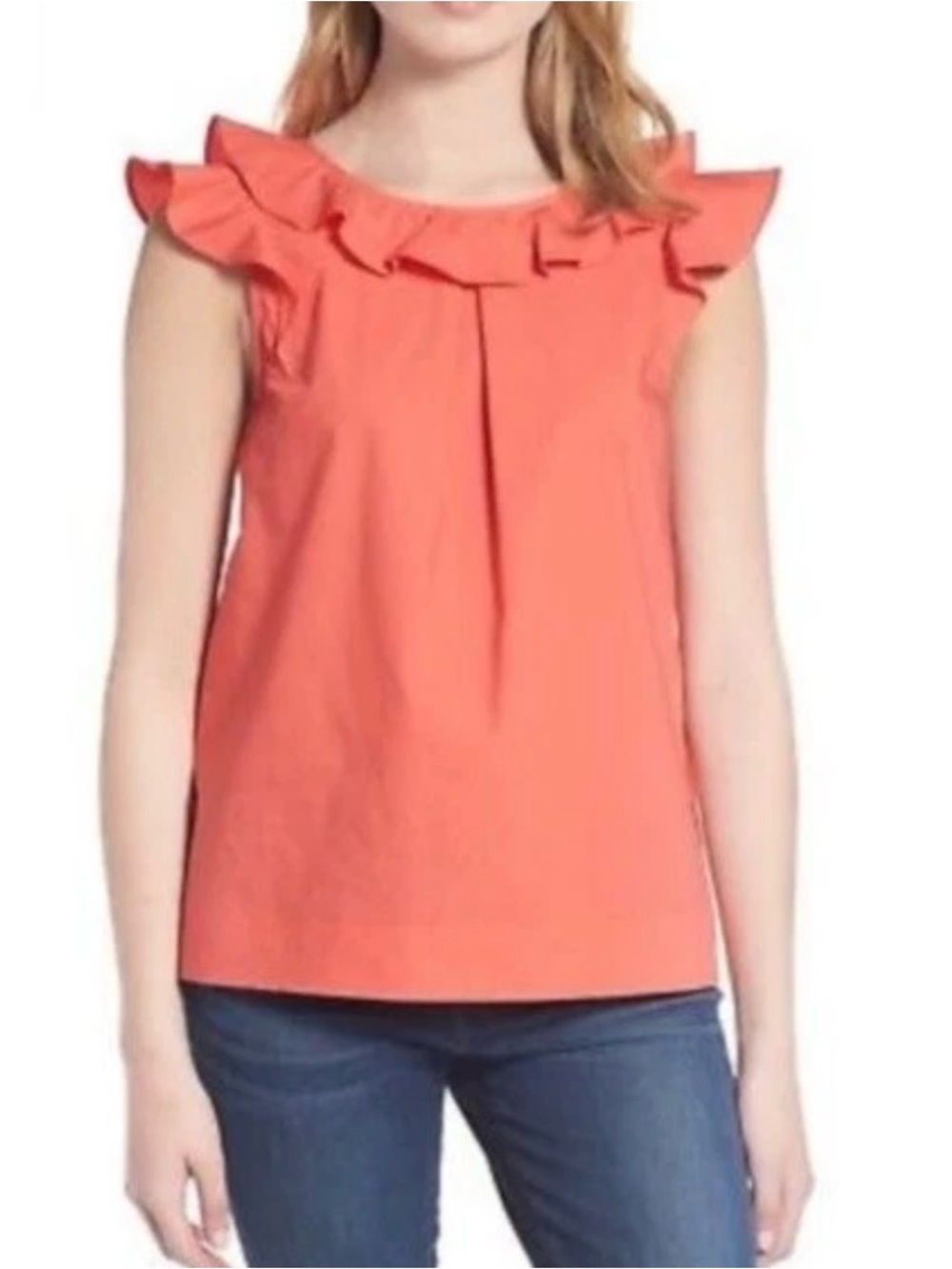 JCrew Green Ruffle Top - Picture 6 of 6